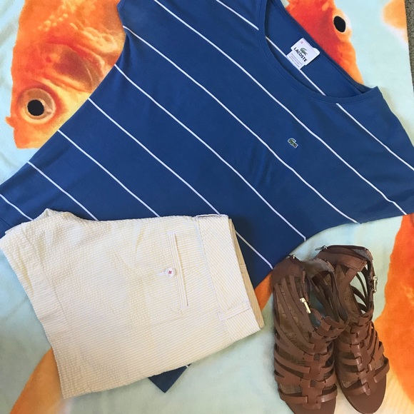 EUC Sz 4 Lilly Pulitzer seersucker yellow shorts - Picture 2 of 6